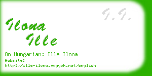 ilona ille business card